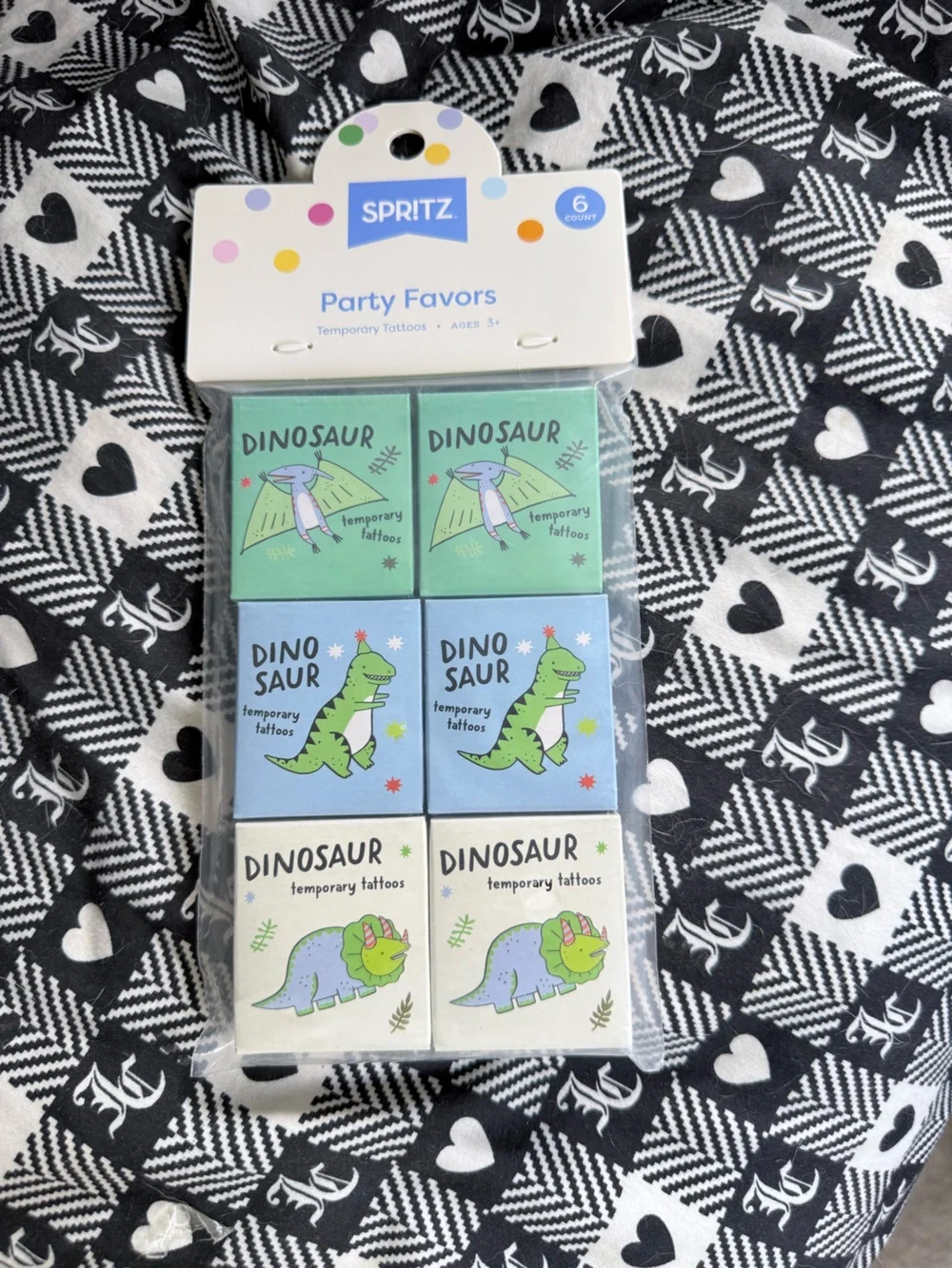 Primark Spritz Kids Dinosaur Temporary Tattoos - Green, Blue, Cream